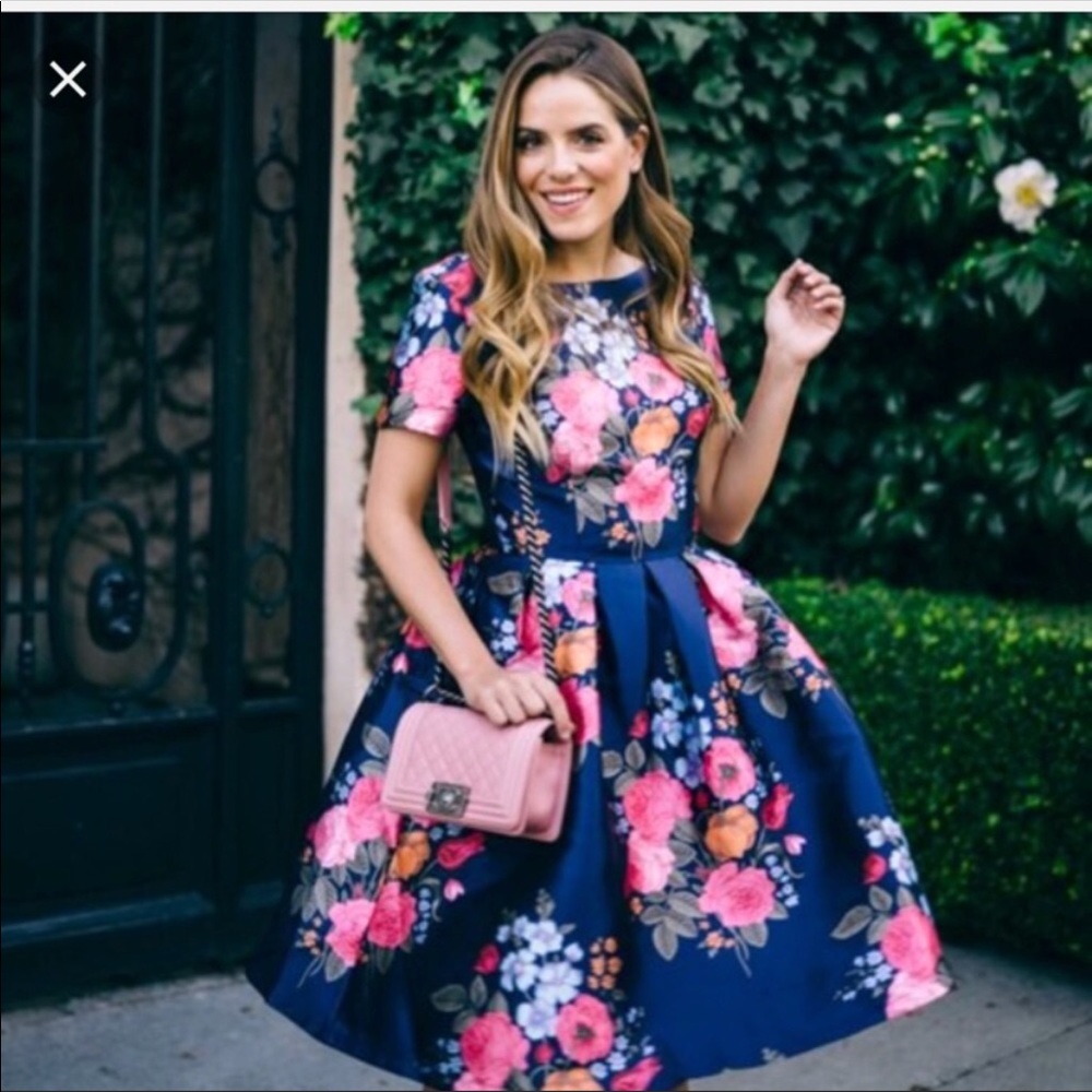Chi Chi London Floral Print Dress